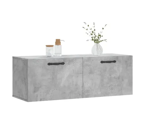 Sienas Skapītis, Pelēks, 100X36,5X35 Cm, Inženierijas Koks Vidaxl