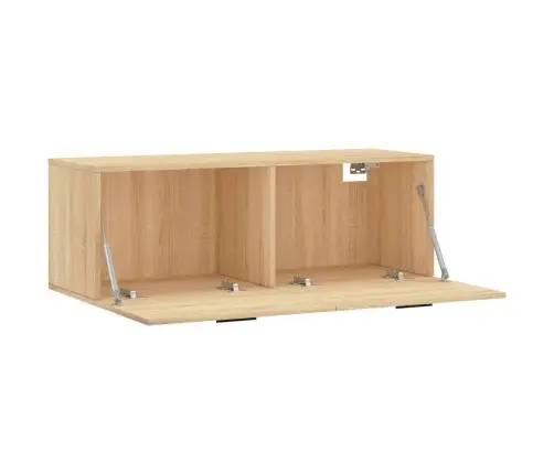 Sienas Skapītis, 100X36,5X35 Cm, Inženierijas Koks, Ozolkoka Vidaxl