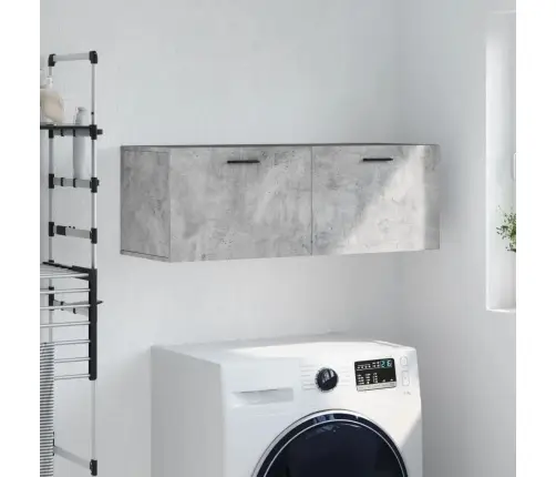 Sienas Skapītis, Pelēks, 100X36,5X35 Cm, Inženierijas Koks Vidaxl