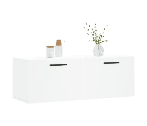 Sienas Skapītis, Balts, 100X36,5X35 Cm, Inženierijas Koks Vidaxl