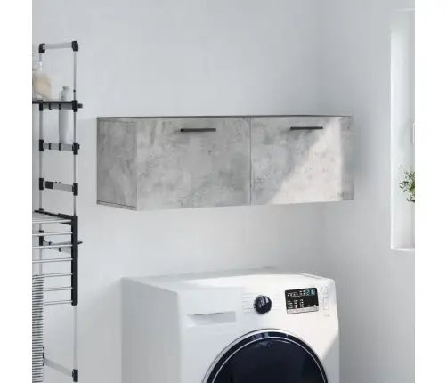 Sienas Skapītis, Pelēks, 100X36,5X35 Cm, Inženierijas Koks Vidaxl