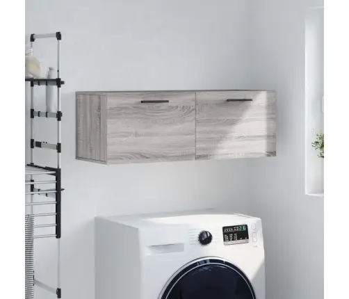 Sienas Skapītis, 100X36,5X35 Cm, Inženierijas Koks, Pelēks Vidaxl