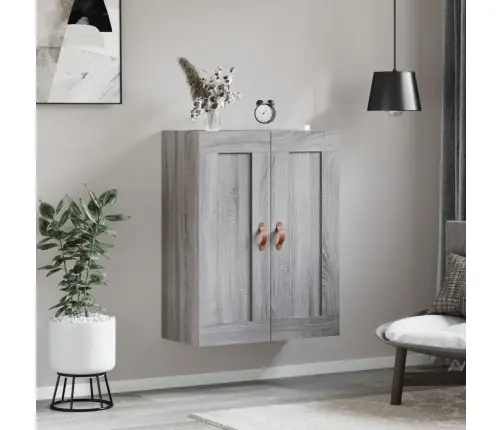 Sienas Skapītis, 69,5X34X90 Cm, Inženierijas Koks, Pelēks Koks Vidaxl