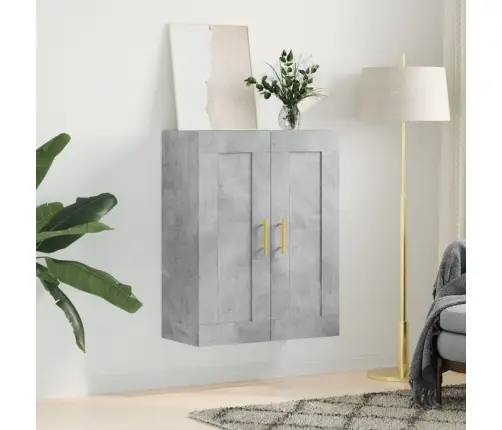 Sienas Skapītis, 69,5X34X90Cm, Inženierijas Koks, Betona Pelēks Vidaxl