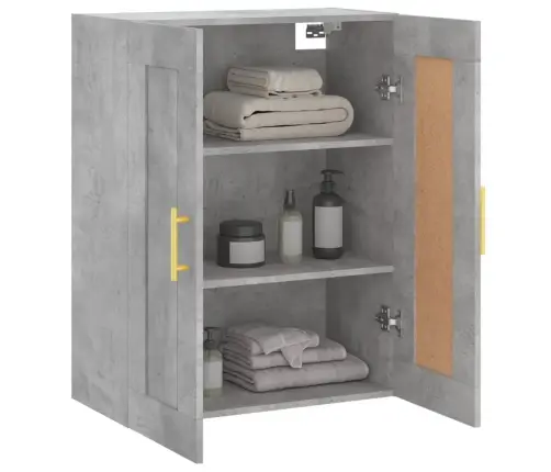 Sienas Skapītis, 69,5X34X90Cm, Inženierijas Koks, Betona Pelēks Vidaxl