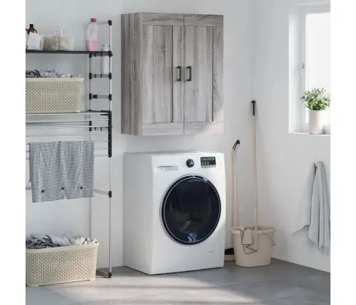 Sienas Skapītis, 69,5X34X90 Cm, Inženierijas Koks, Pelēks Koks Vidaxl