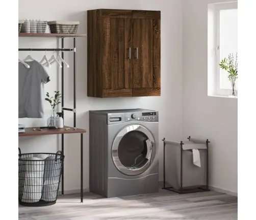 Sienas Skapītis, 69,5X34X90 Cm, Inženierijas Koks, Brūna Koka Vidaxl