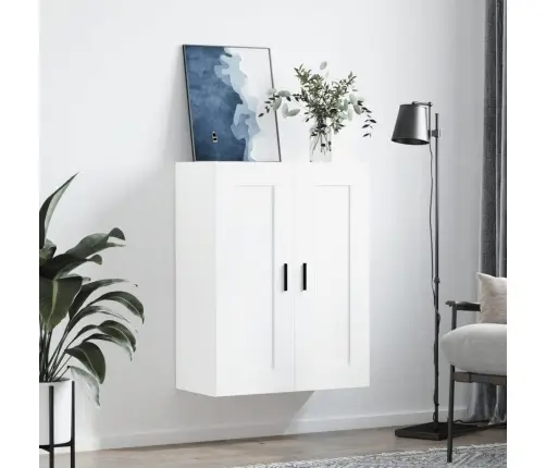 Sienas Skapītis, Balts, 69,5X34X90 Cm, Inženierijas Koks Vidaxl