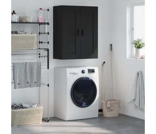 Sienas Skapītis, 69,5X34X90 Cm, Inženierijas Koks, Melns Vidaxl