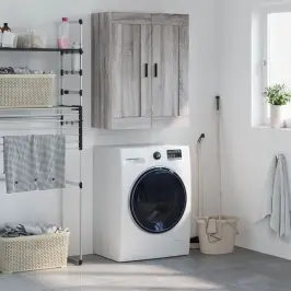 Sienas Skapītis, 69,5X34X90 Cm, Inženierijas Koks, Pelēks Koks Vidaxl