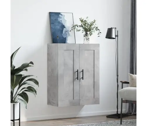 Sienas Skapītis, 69,5X34X90Cm, Inženierijas Koks, Betona Pelēks Vidaxl