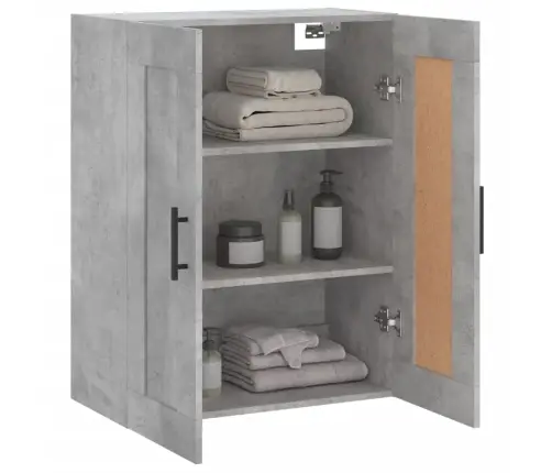 Sienas Skapītis, 69,5X34X90Cm, Inženierijas Koks, Betona Pelēks Vidaxl