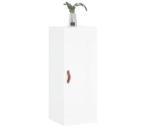 Sienas Skapītis, Balts, 34,5X34X90 Cm, Inženierijas Koks Vidaxl
