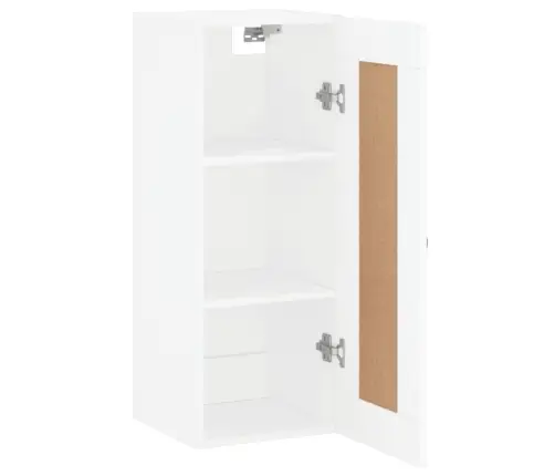 Sienas Skapītis, Balts, 34,5X34X90 Cm, Inženierijas Koks Vidaxl