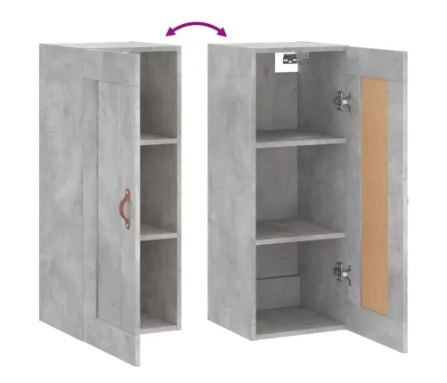 Sienas Skapītis, 34,5X34X90Cm, Inženierijas Koks, Betona Pelēks Vidaxl