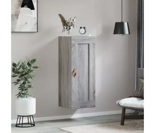 Sienas Skapītis, 34,5X34X90 Cm, Inženierijas Koks, Pelēks Koks Vidaxl Sienas Skapītis, 34,5X34X90 Cm, Inženierijas Koks, Pelēks Koks Vidaxl