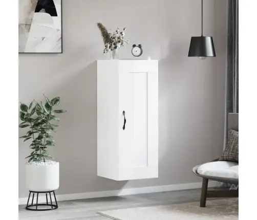 Seinakapp, Kõrgläikega Valge, 34,5 X 34 X 90 cm Tehispuit