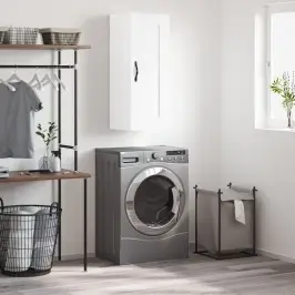 Sienas Skapītis, 34,5X34X90 Cm, Inženierijas Koks, Balts Vidaxl