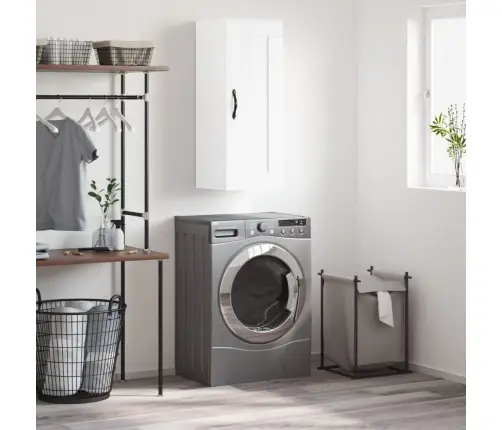 Seinakapp, Kõrgläikega Valge, 34,5 X 34 X 90 cm Tehispuit