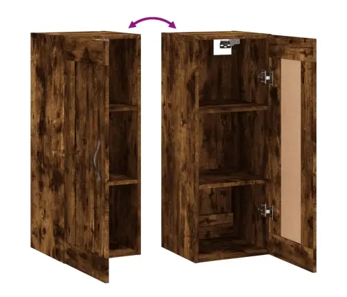 Sienas Skapītis, 34,5X34X90 Cm, Inženierijas Koks, Ozolkoka Vidaxl