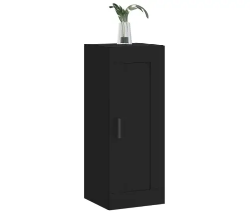 Sienas Skapītis, Melns, 34,5X34X90 Cm, Inženierijas Koks Vidaxl