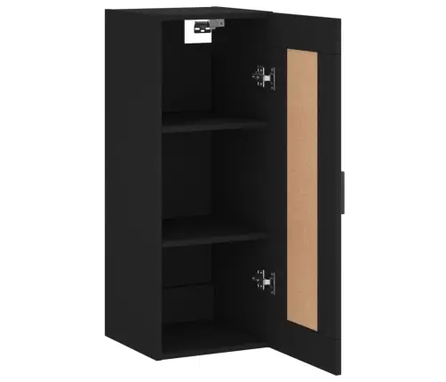 Sienas Skapītis, Melns, 34,5X34X90 Cm, Inženierijas Koks Vidaxl