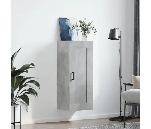 Sienas Skapītis, 34,5X34X90Cm, Inženierijas Koks, Betona Pelēks Vidaxl