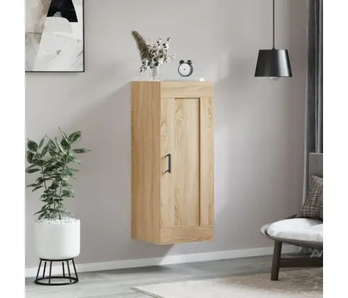 Sienas Skapītis, 34,5X34X90 Cm, Inženierijas Koks, Ozolkoka Vidaxl