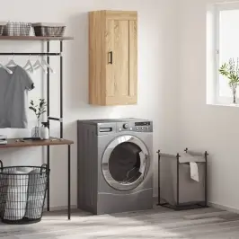 Sienas Skapītis, 34,5X34X90 Cm, Inženierijas Koks, Ozolkoka Vidaxl