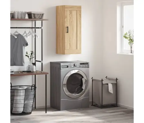 Sienas Skapītis, 34,5X34X90 Cm, Inženierijas Koks, Ozolkoka Vidaxl