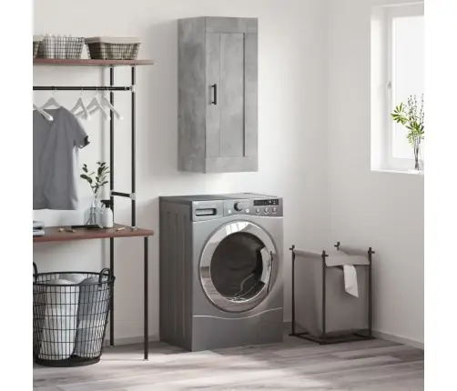 Sienas Skapītis, 34,5X34X90Cm, Inženierijas Koks, Betona Pelēks Vidaxl