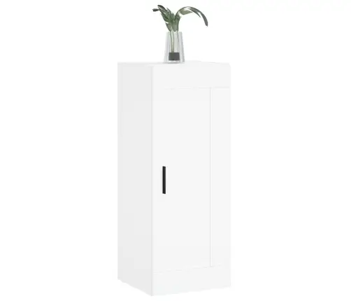 Sienas Skapītis, Balts, 34,5X34X90 Cm, Inženierijas Koks Vidaxl