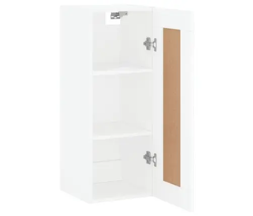 Sienas Skapītis, Balts, 34,5X34X90 Cm, Inženierijas Koks Vidaxl