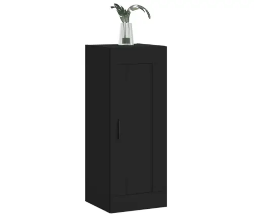 Sienas Skapītis, Melns, 34,5X34X90 Cm, Inženierijas Koks Vidaxl