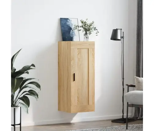 Sienas Skapītis, 34,5X34X90 Cm, Inženierijas Koks, Ozolkoka Vidaxl