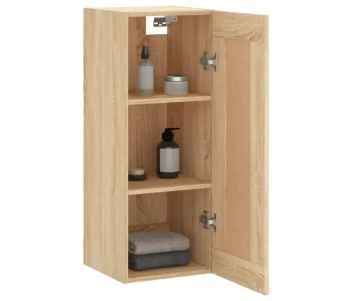 Sienas Skapītis, 34,5X34X90 Cm, Inženierijas Koks, Ozolkoka Vidaxl