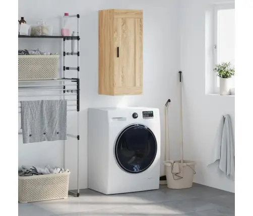 Sienas Skapītis, 34,5X34X90 Cm, Inženierijas Koks, Ozolkoka Vidaxl