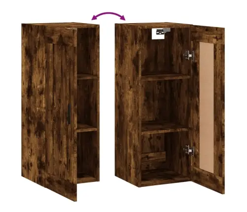 Seinakapp, Suitsutatud Tamm, 34,5 X 34 X 90 cm Tehispuit