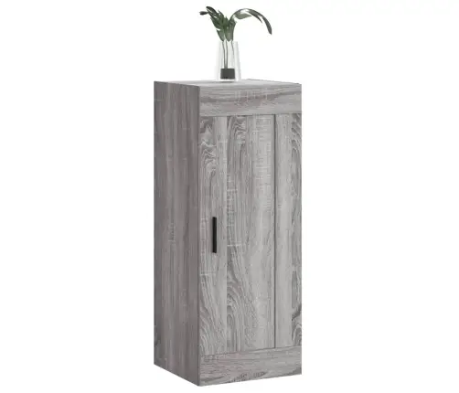 Sienas Skapītis, 34,5X34X90 Cm, Inženierijas Koks, Pelēks Koks Vidaxl