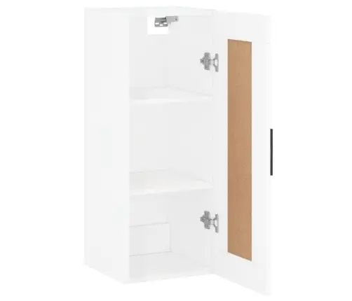 Sienas Skapītis, 34,5X34X90 Cm, Inženierijas Koks, Balts Vidaxl