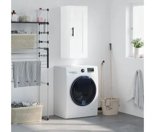 Sienas Skapītis, 34,5X34X90 Cm, Inženierijas Koks, Balts Vidaxl