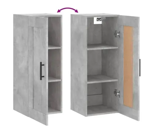 Seinakapp, Betoonhall, 34,5 X 34 X 90 cm Tehispuit