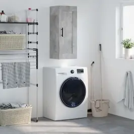 Sienas Skapītis, 34,5X34X90Cm, Inženierijas Koks, Betona Pelēks Vidaxl