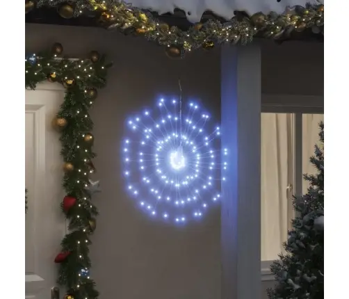 Ziemassvētku Dekorācijas 2 Gab., 140 Led, Vēsi Baltas, 17 Cm Vidaxl