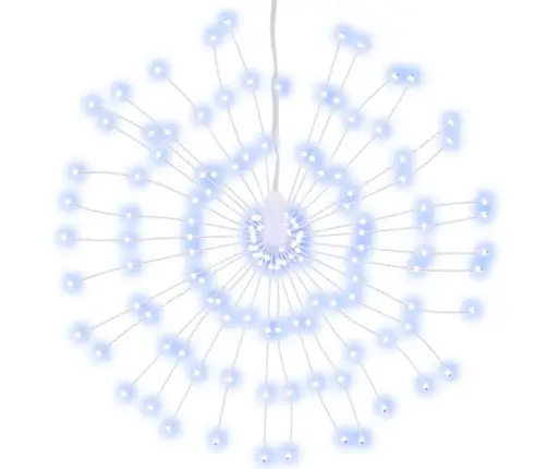 Ziemassvētku Dekorācijas 8 Gab., 140 Led, Vēsi Baltas, 17 Cm Vidaxl