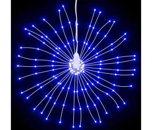 Ziemassvētku Dekorācijas 2 Gab., 140 Led, Zilas, 17 Cm Vidaxl