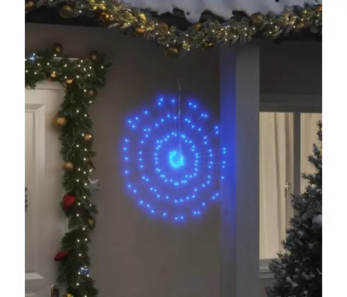 Ziemassvētku Dekorācijas 2 Gab., 140 Led, Zilas, 17 Cm Vidaxl
