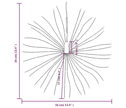 Jõulutuli 140 cm Ledid, 8 Tk, Sinine, 17 Cm