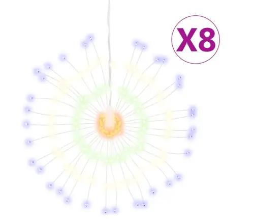 Ziemassvētku Dekorācijas, 8 Gab., 140 Led, Krāsainas, 17 Cm Vidaxl Ziemassvētku Dekorācijas, 8 Gab., 140 Led, Krāsainas, 17 Cm Vidaxl
