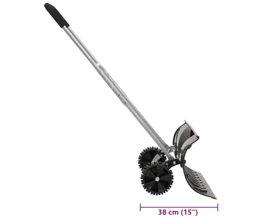 Sniega Lāpsta Ar Izvelkamu Rokturi, Melna, 66 Cm, Tērauds Vidaxl